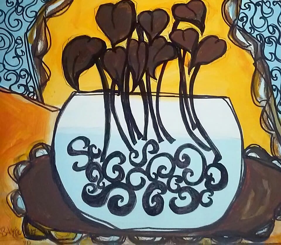 Margaret's Swirling Brown Leaves